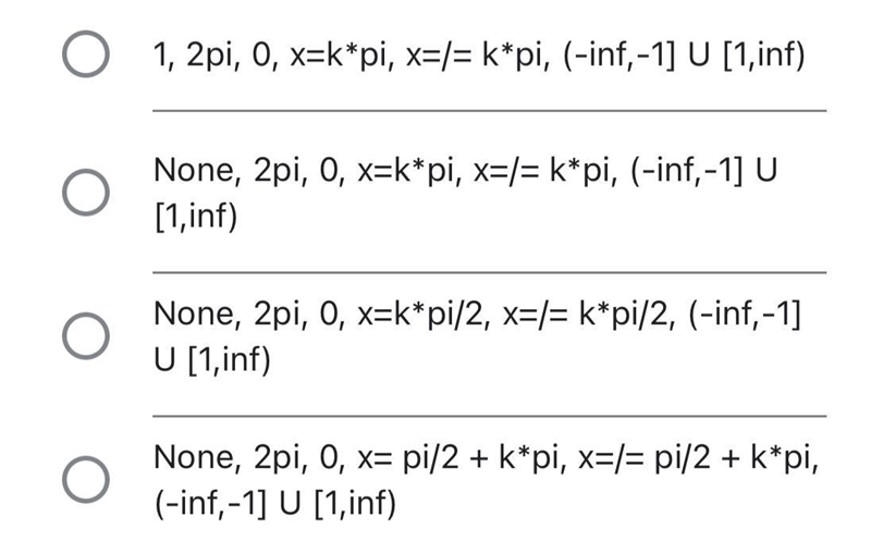 Which one is the correct answer ? Find the amplitude , period. Phase shift asymptotes-example-1