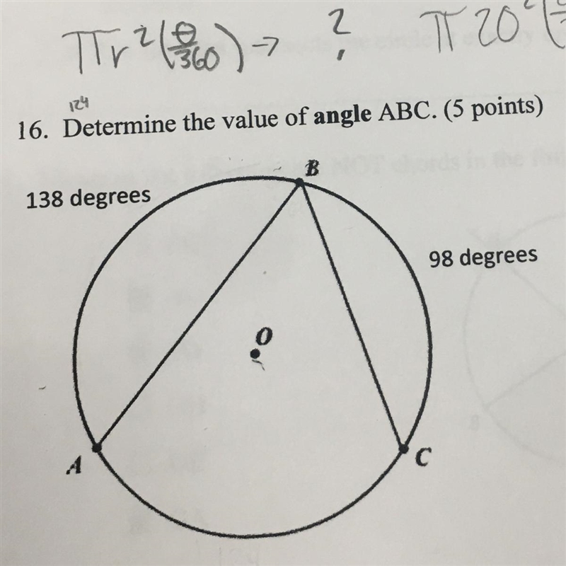 Determine the value of angle ABC?-example-1