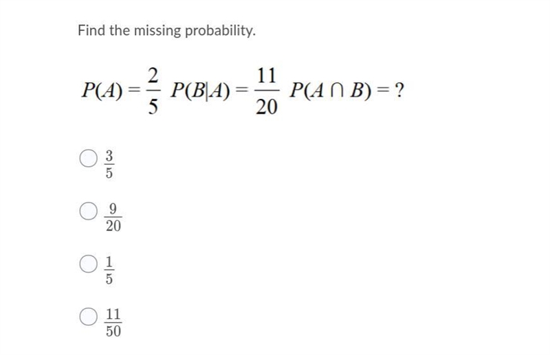 Find the missing probability.-example-1