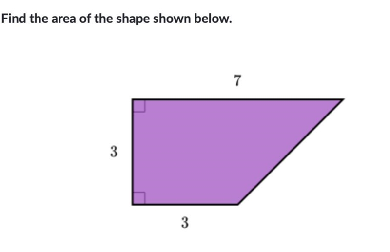 Find the area of the shape below. PLEASE HELP!-example-1