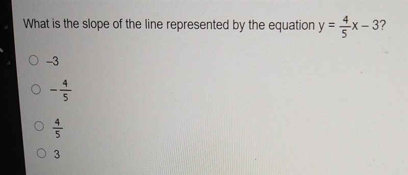 What is the slope of the line represented by the equation? ​-example-1