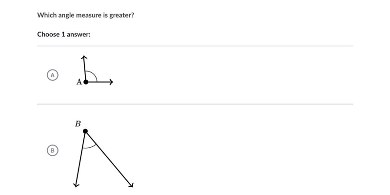 Which angle mesuare is greater-example-1