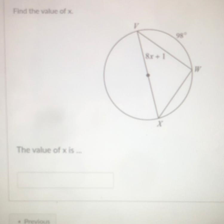 Q7 Find the missing angle x-example-1