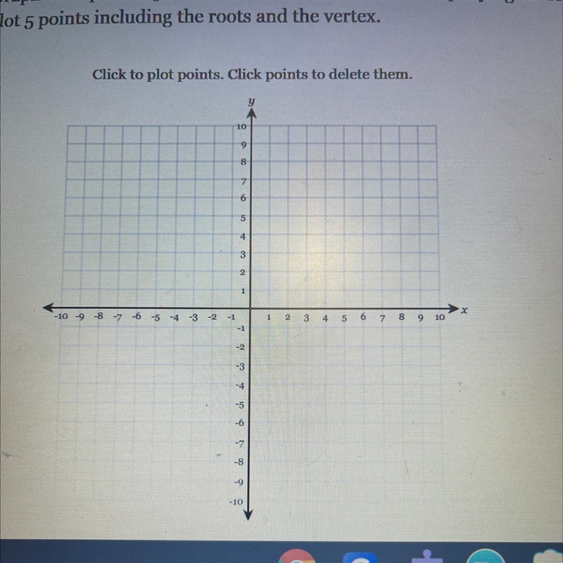 Graph the equation y = x2 + 10x + 24 on the accompanying set of axes. You must plot-example-1