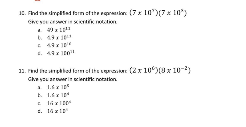 Can someone help me with number 10 and 11 pls-example-1