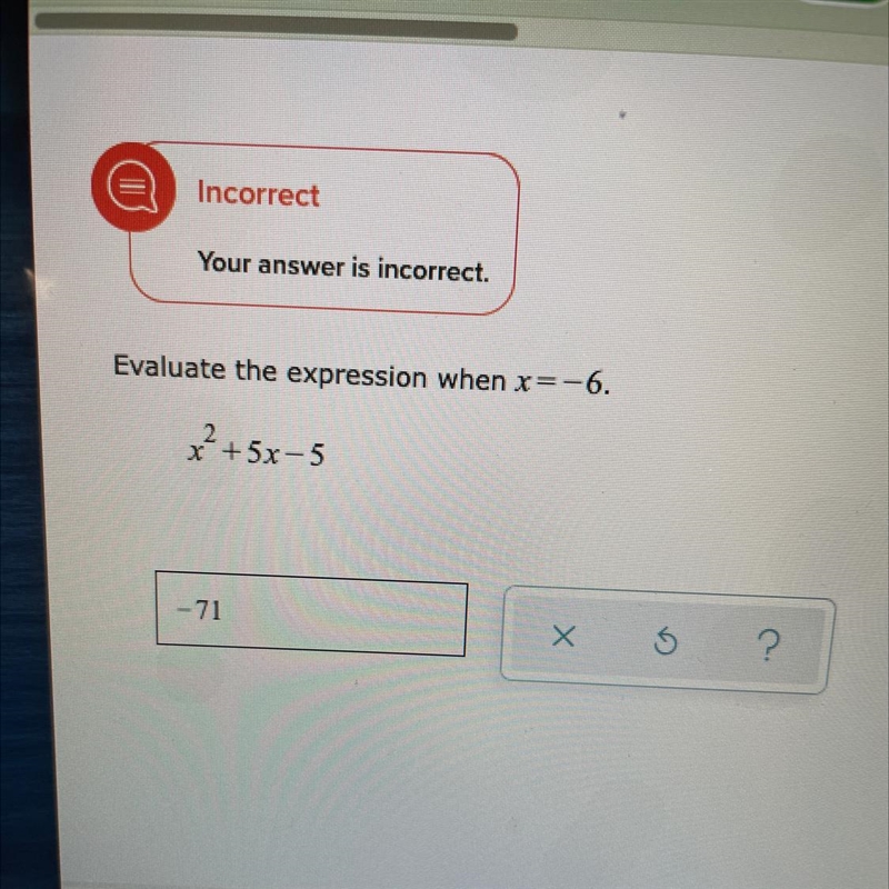 Evaluate the expression when x=-6-example-1