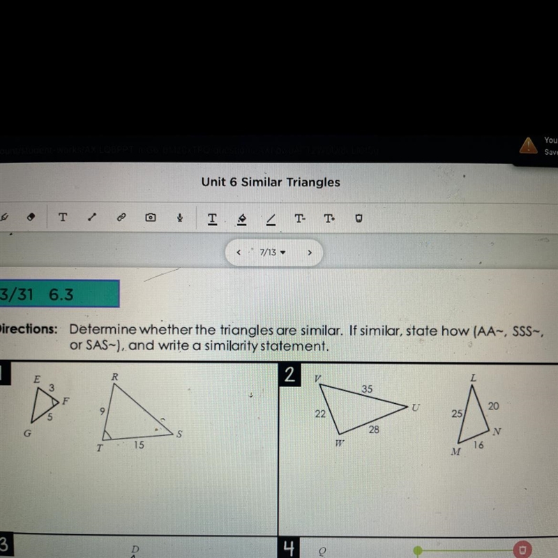 Aa,sss,sas write similarity statement-example-1