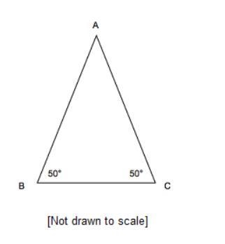 What is the measure of Angle B A C? Triangle A B C. Angle B is 50 degrees, angle C-example-1