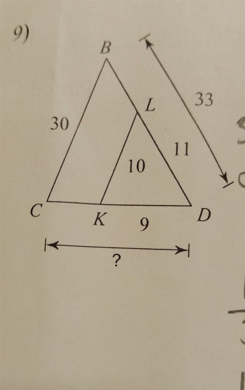 The polygons are similar. Find the missing side length. NO LINKS!!!!​-example-1