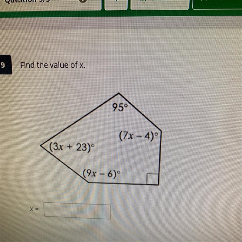 Find the value of X-example-1