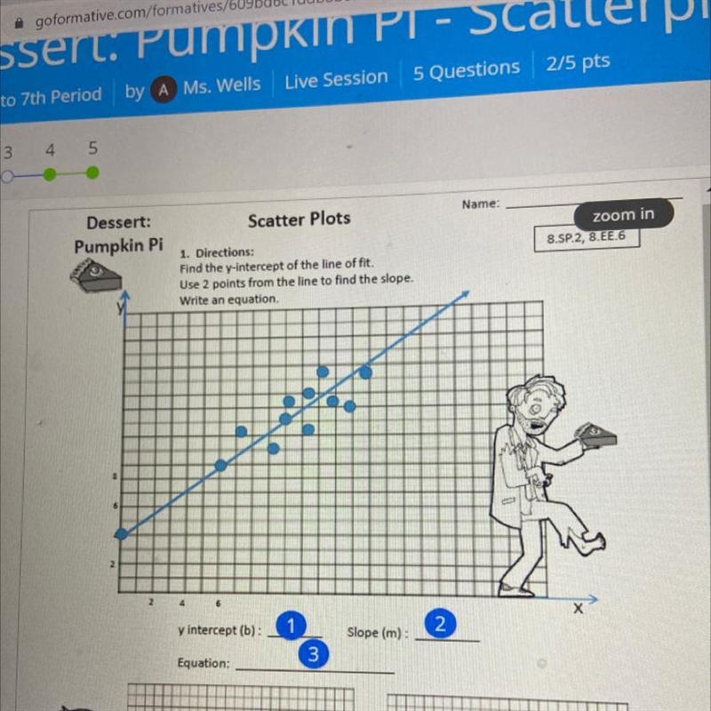 I need help finding the intercept , slope and equation please help!-example-1