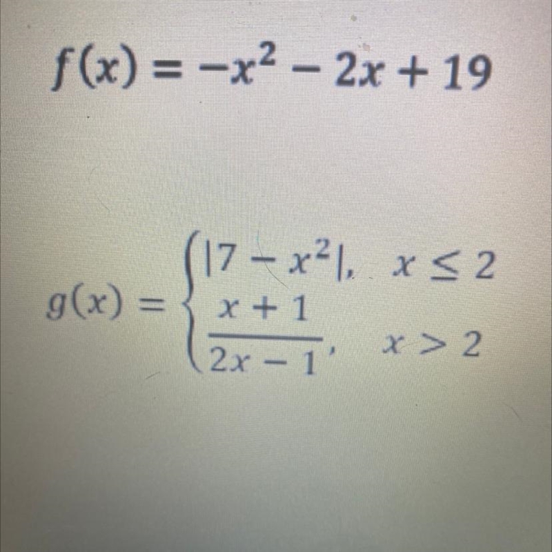 Evaluate f(3m-4) given-example-1