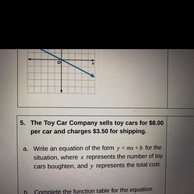 5. The Toy Car Company sells toy cars for $8.00 per car and charges $3.50 for shipping-example-1