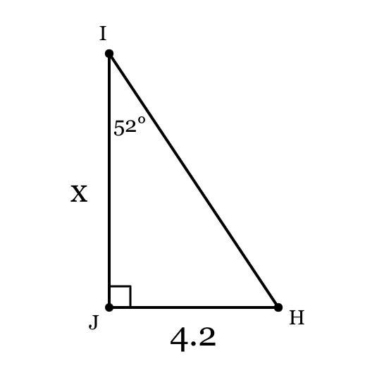 Help, I don’t understand this DeltaMath question In ΔHIJ, the measure of ∠J=90°, the-example-1