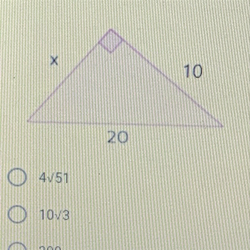 Use Pythagorean theorem to find the missing side of the triangle write the exact answer-example-1