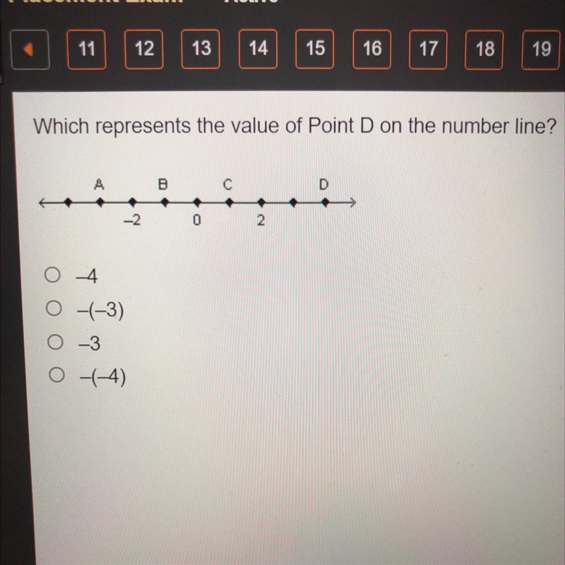 Which represents the value of point D on the number line?-example-1