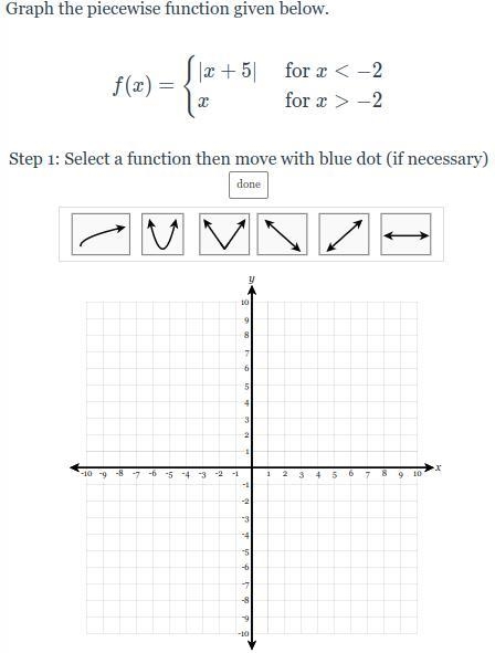 Graph the piecewise function given below.-example-1