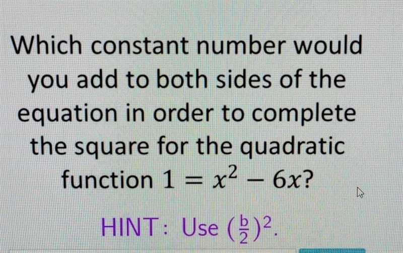 Which constant number would you add to both sides of the equation in order to complete-example-1