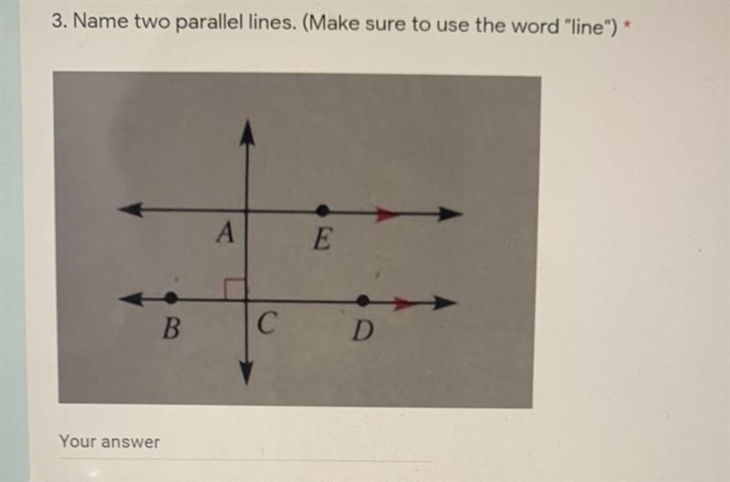 :((!!! Pls help and explain 15points Name two parallel lines. (Make sure to use the-example-1