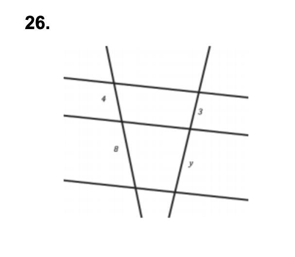 Write a proportion for each of the diagrams below and solve for the missing value-example-1