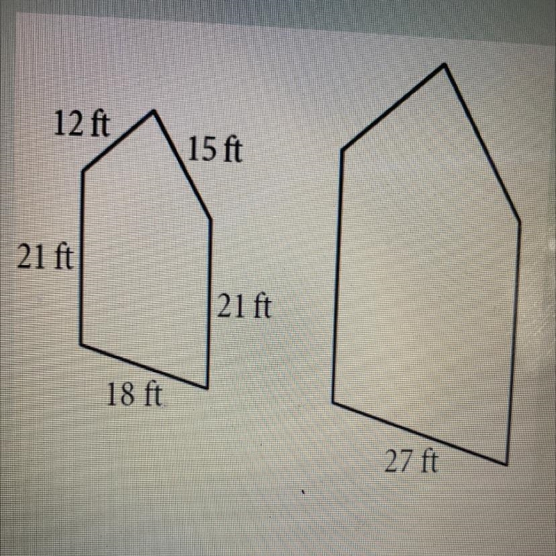 Find the perimeter of the larger polygon if the two polygons are similar.-example-1