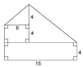 The figure is made up of 2 rectangles and 2 right triangles. What is the area of the-example-1