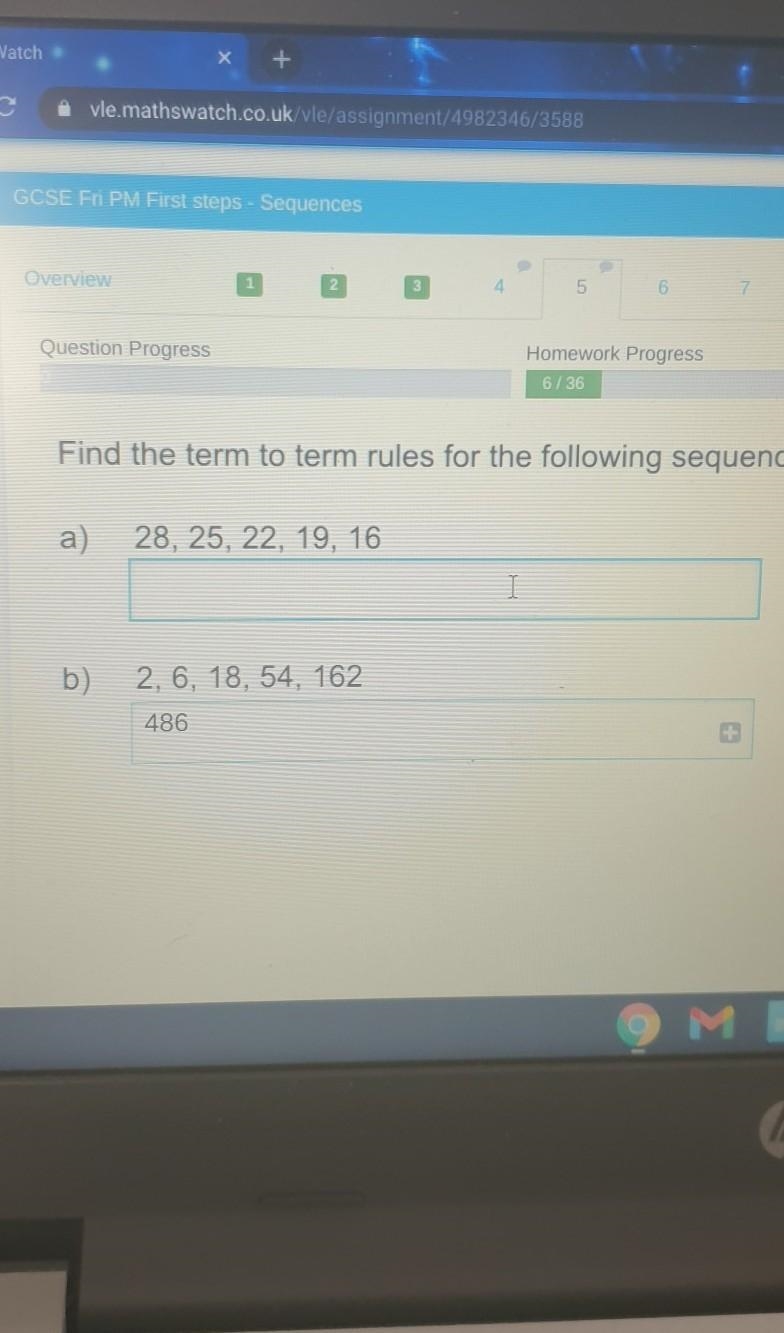 Find the term to term rules for the following sequences. 28 25 22 19 16 .​-example-1