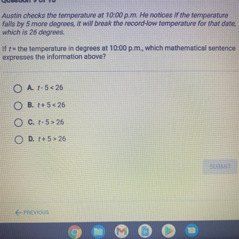 Austin checks the temperature at 10:00 p.m. He notices if the temperature falls by-example-1