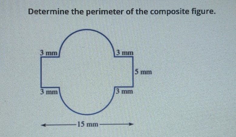 Determine the perimeter of the composite figure.​-example-1