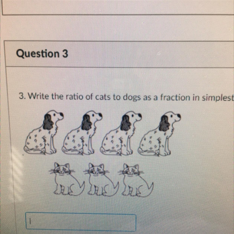 3. Write the ratio of cats to dogs as a fraction in simplest form: then explain its-example-1