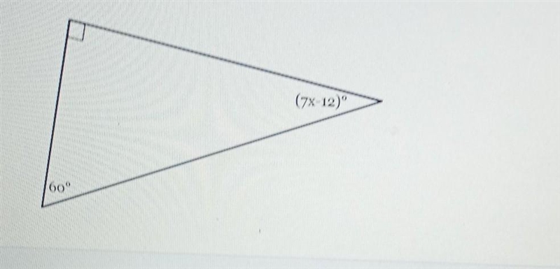 The measures of the angles of a triangle are shown below. solve for x ​-example-1