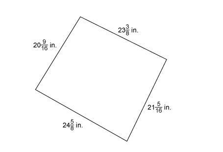 What is the perimeter of the figure? 88 in. 88 11/24in. 88 7/8in. 89 7/8i n.-example-1