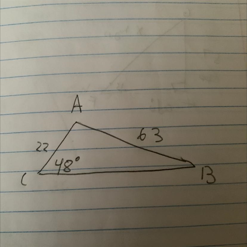 Find the measure of angle B using the law of sines-example-1