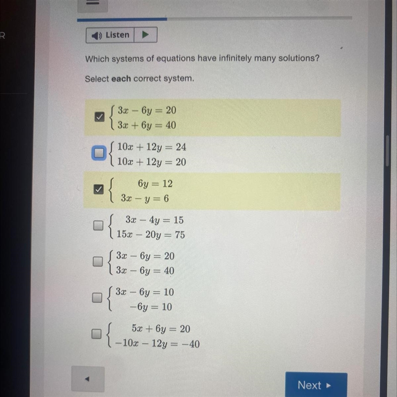 Which one has infinity many solutions-example-1