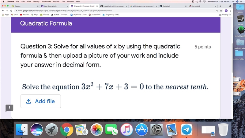 I need help 3x²+7x+3=0-example-1