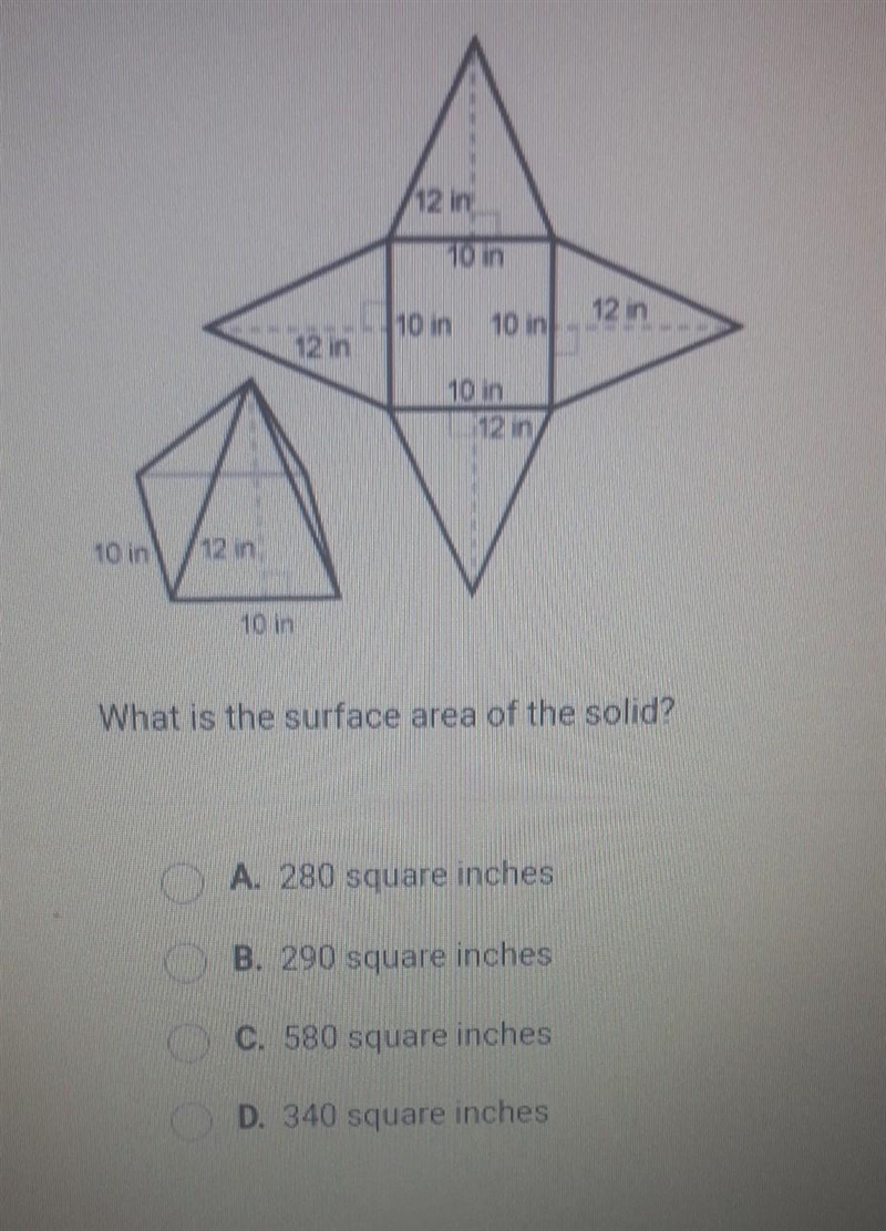 What is the surface area of the solid surface.​-example-1