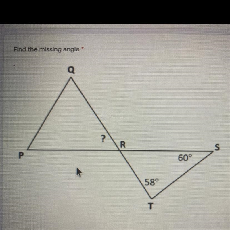 Find the missing angle!-example-1