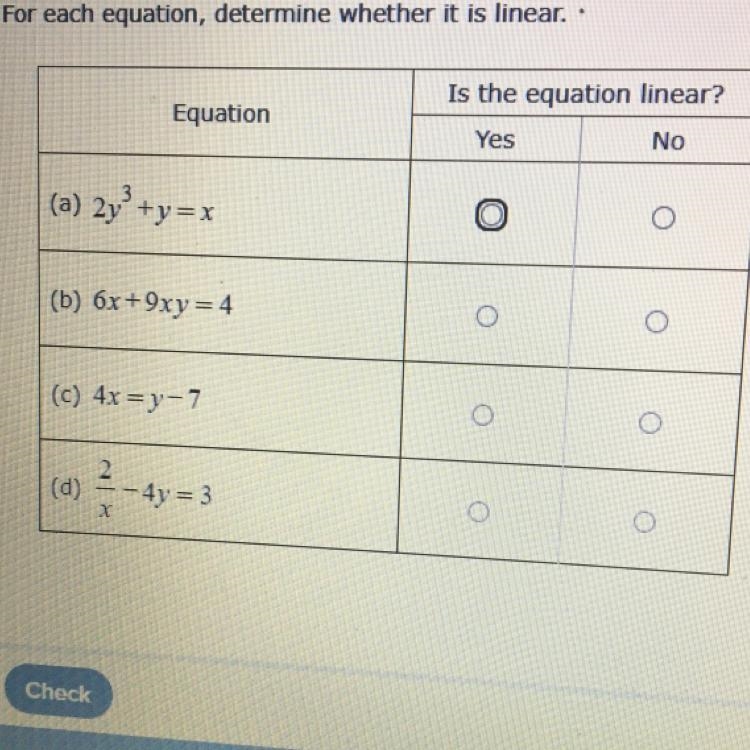 Linear or not linear, PLZ I’m freaking out cause this is due in like 15 mins PLEASE-example-1