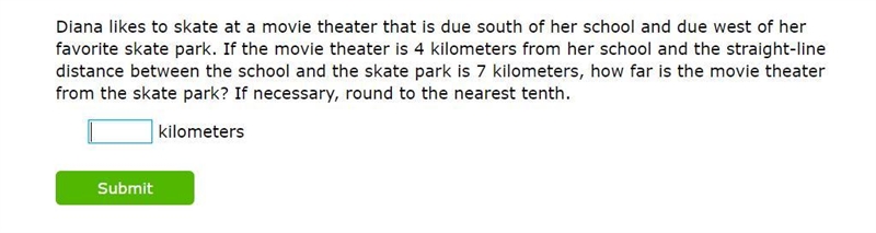 Round to the nearest tenth Pythagorean Theorem-example-1