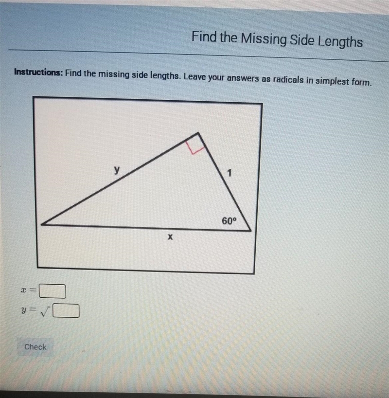 Find the missing side lengths​-example-1