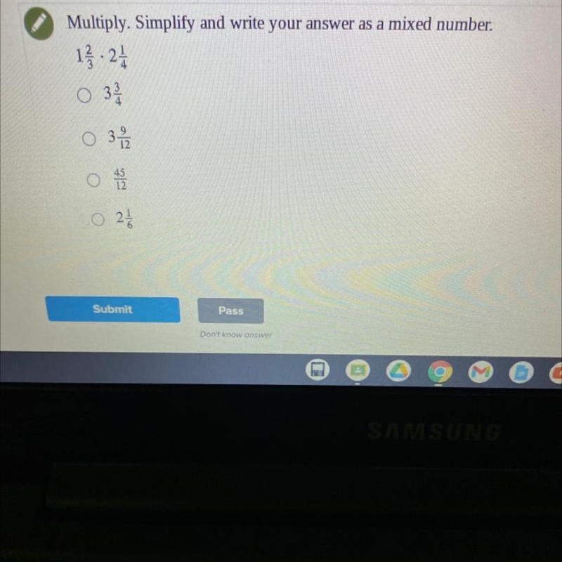 Multiply. Simplify and write your answer as a mixed number.-example-1