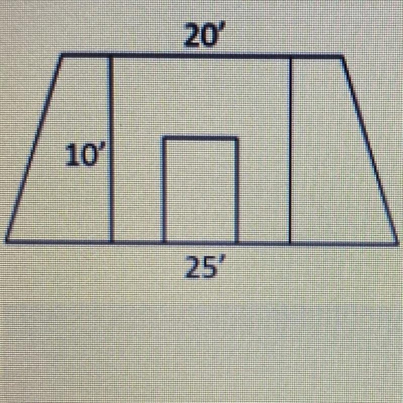 The front wall of the storage shed is in the shape of a trapezoid. The bottom measures-example-1