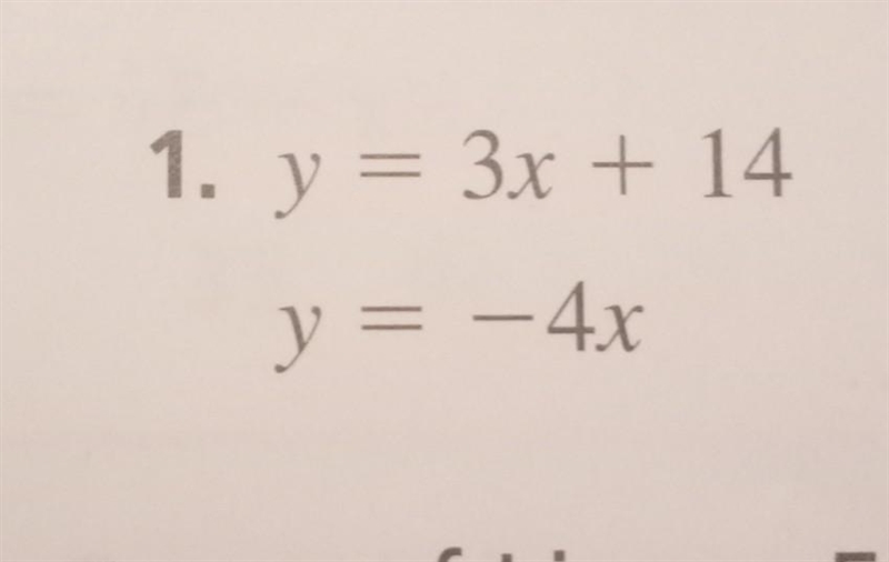 PLS HELP ASAP Solve the system of linear equations by substitution. show work ​-example-1