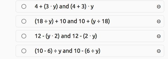 Which two expressions are equivalent?-example-1