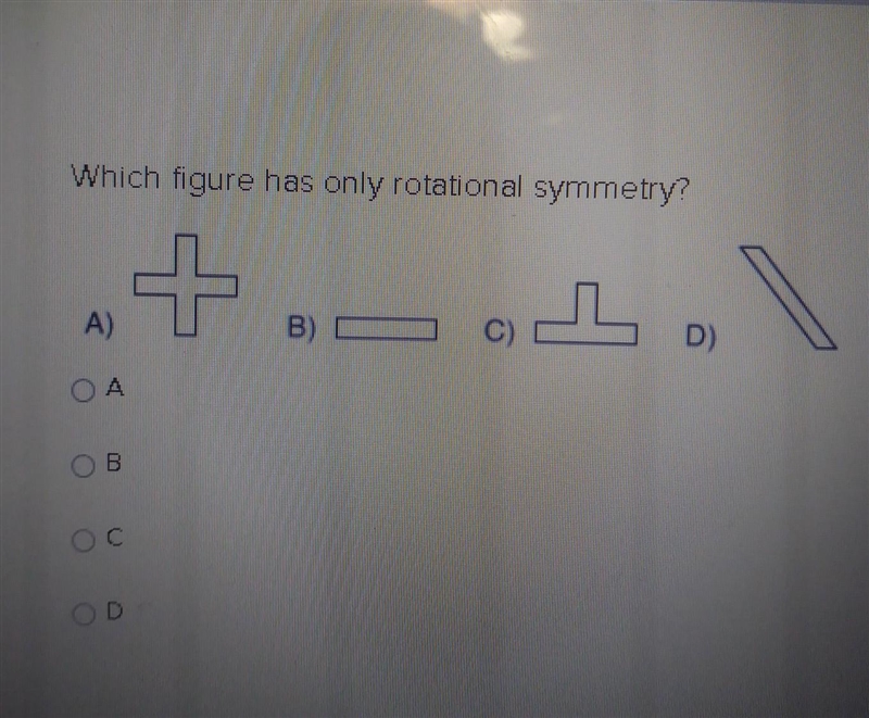 20 points!!!! Which figure has only rotational symmetry?​-example-1