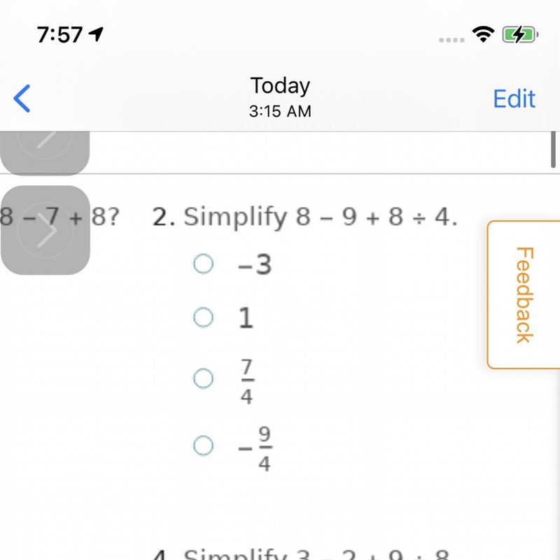 Simplify 8-9+8÷4￼ Please help thank you-example-1