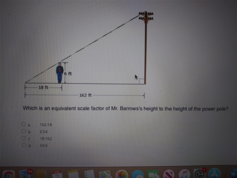 Which is an equivalent scale factor of Mr. Barrow's height to the height of the power-example-1