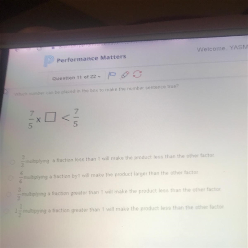 Which number can be placed in the box to make the number sentence true 7 7 Х 5 Л 5 multiplying-example-1