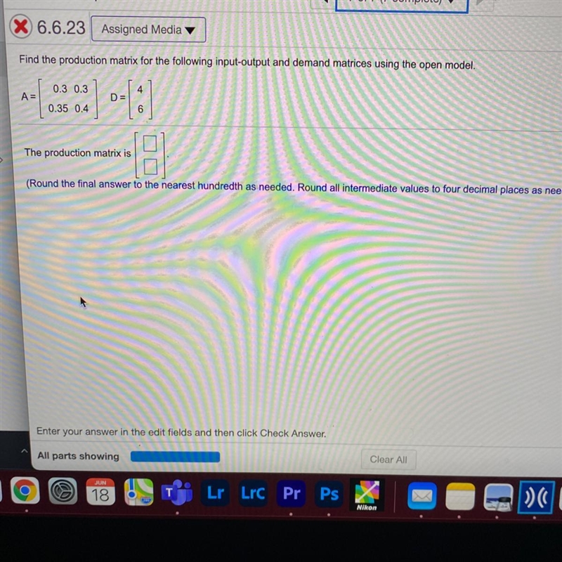 What is the production matrix?-example-1