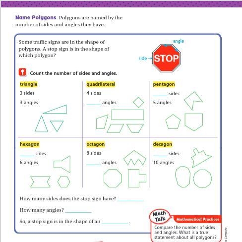 Some traffic signs are in the shape of polygons. A stop sign is in the shape of which-example-1